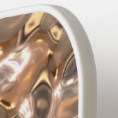 Glamエレガント金ゴールドスタイリッシュ手書き名 ピックルボールラケット (左詳細)