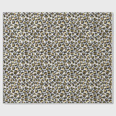 Glamガーリー金ゴールドLeopard Print ラッピングペーパー (フラット)