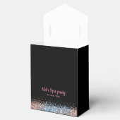 Glamグリッターピンクとブラック フェイバーボックス (オープン)