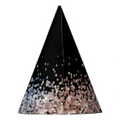 Glamグリッターピンクとブルーのパーティー帽子 パーティーハット (裏面)