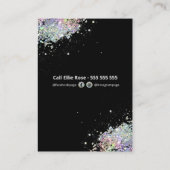 Glamグリッターホログラフィックイヤリングホルダーディスプレイ 名刺 (裏面)