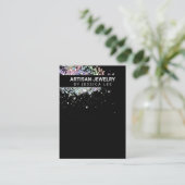 Glamグリッターホログラフィックイヤリングホルダーディスプレイ 名刺 (スタンド正面)