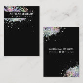 Glamグリッターホログラフィックイヤリングホルダーディスプレイ 名刺 (正面/裏面)