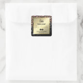 Glamグリッターレオパード印刷しょうゆキャンドルラベル スクエアシール (バッグ)