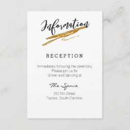 Glamグリッター白黒インフォメーションカード エンクロージャーカード