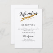 Glamグリッター白黒インフォメーションカード エンクロージャーカード (正面/裏面)