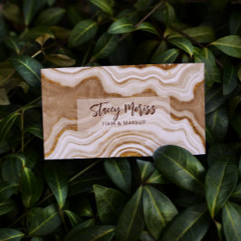 Glamシックモダン抽象芸術アゲートQRコード 名刺