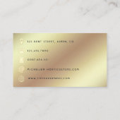 Glamシック金ゴールドファッションデザイナーQRコード 名刺 (裏面)