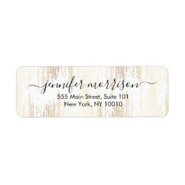 Glamスクリプト金ゴールド紙吹雪雨 ラベル