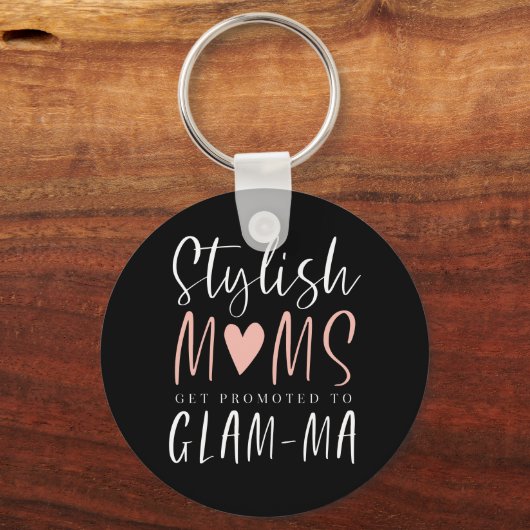 Glamスタイリッシュ-Maタイポグラフィックに昇格 キーホルダー (正面)