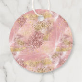 Glamスパパーティーフェイクバラ金ゴールドグリッターありがとう フェイバータグ (裏面)