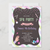 Glamスパ誕生日パーティーの招待 招待状 (正面)