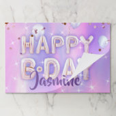 Glamトレンディーバルーン誕生日紙ランチョンマット ペーパーパッド (折り畳み)