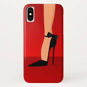 Glamハイヒールシューズ電話カバー iPhone X ケース