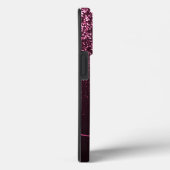 Glamバラピンクグリッタースモダンクリプトモノグラム名 Case-Mate iPhoneケース (裏面 / 右)