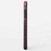 Glamバラピンクグリッタースモダンクリプトモノグラム名 Case-Mate iPhoneケース (裏面/左)
