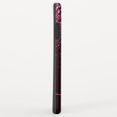 Glamバラピンクグリッタースモダンクリプトモノグラム名 Case-Mate iPhoneケース (裏面/右)