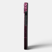 Glamバラピンクグリッタースモダンクリプトモノグラム名 Case-Mate iPhoneケース (裏面 / 左)
