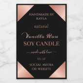 Glamバラ金ゴールドおよびブラック製品の包装ラベル フードラベル (シングルラベル)