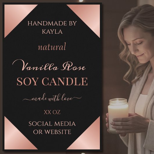 Glamバラ金ゴールドおよびブラック製品の包装ラベル フードラベル