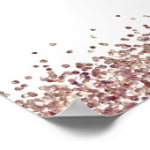 Glamバラ金ゴールドグリッターへようこそ結婚の ポスター (角)