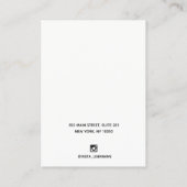 Glamバラ金ゴールドグリッターイヤリングディスプレイ 名刺 (裏面)