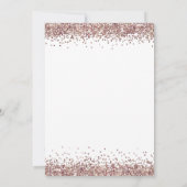 Glamバラ金ゴールドグリッタースクリプト婚約パーティ 招待状 (裏面)