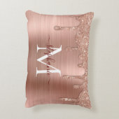 Glamバラ金ゴールドグリッタードリップモエレガントノグラム アクセントクッション (裏面(縦))