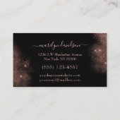 Glamバラ金ゴールドグリッターブラシメイクアップアーティストサロン 名刺 (裏面)