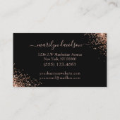 Glamバラ金ゴールドグリッターラッシュメイクアップアーティストサロン 名刺 (裏面)