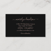 Glamバラ金ゴールドグリッターラッシュメイクアップアーティストサロン 名刺 (裏面)