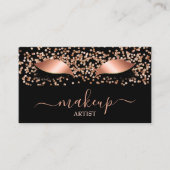 Glamバラ金ゴールドグリッターラッシュメイクアップアーティストサロン 名刺 (正面)
