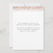 Glamバラ金ゴールドグリッター写真2024卒業 案内状 (裏面)