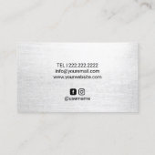 Glamバラ金ゴールドグリッター美容師美しいサロン 名刺 (裏面)