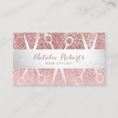 Glamバラ金ゴールドグリッター美容師美しいサロン 名刺 (正面)