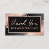 Glamバラ金ゴールドグリッター購入ありがとう 名刺 (正面)