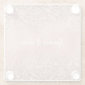 Glamバラ金ゴールドグリッター ガラスコースター (裏面)