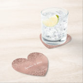 Glamバラ金ゴールドグリッター ペーパーコースター (インサイチュ)