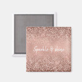 Glamバラ金ゴールドグリッター マグネット (正面/裏面)