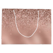 Glamバラ金ゴールドグリッター ラージペーパーバッグ (裏面)