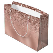 Glamバラ金ゴールドグリッター ラージペーパーバッグ (裏面アングル)
