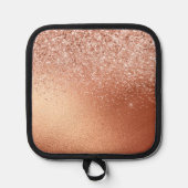 Glamバラ金ゴールドグリッター 鍋敷き (正面)