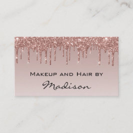 Glamバラ金ゴールドフェイクグリッタードリップスメイクアップアーティスト 名刺