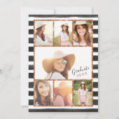 Glamバラ金ゴールドフォトコラージュ卒業招待状 招待状 (正面)