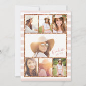 Glamバラ金ゴールドフォトコラージュ卒業招待状 招待状 (正面)