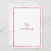 Glamバラ金ゴールドホワイトピンクシルバーグリッター結婚ズ 招待状 (裏面)