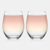 Glamバラ金ゴールドリッピンググリッターメタリック結婚ズ ステムなしワイングラス (裏面)