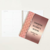 Glamバラ金ゴールドリッピンググリッターメタリック結婚ズ プランナー手帳 (ディスプレー)