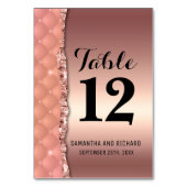 Glamバラ金ゴールドリッピンググリッターメタリック テーブルナンバー (正面)