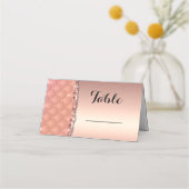 Glamバラ金ゴールドリッピンググリッターメタリック プレイスカード (裏面)